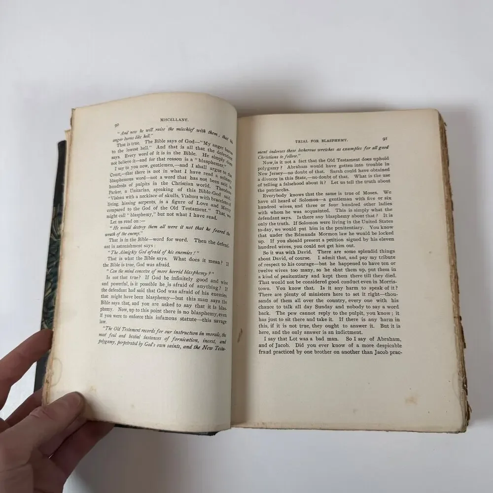 The Works of Robert G. Ingersoll Vol 11 Miscellany Dresden Edition 1902 Antique